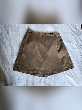 90s R&R Women's Brown Wrap Mini Skort